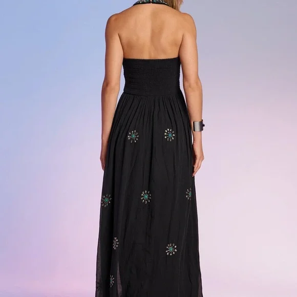 Boston Proper Embellished Halter Maxi Dress brand New XS and S - Picture 3 of 5